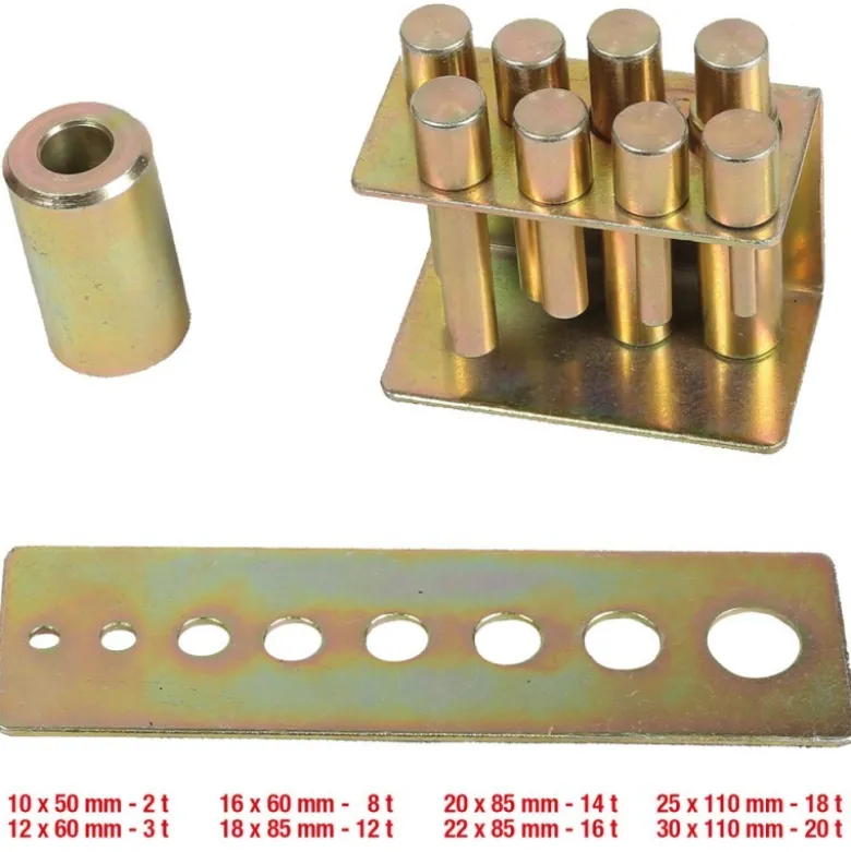 Jeu de mandrins de pression pour presse hydraulique Performance, 8 pcs - KSTools | 160.1165