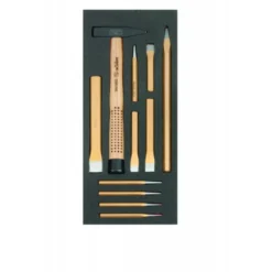 Jeu de marteaux/burins plat/chasse-goupilles, module mousse 1/3 Fit&Go - 11 pcs - Bahco | FF1E5003