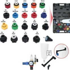 Jeu d'entonnoirs de remplissage d'huile MASTER avec raccord pivotant, 24 pcs - KSTools | 150.9130