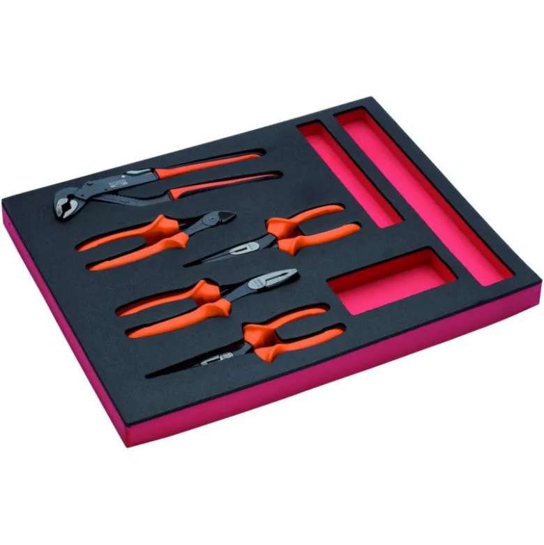 Jeu de pinces/pinces coupantes isolées, module mousse 2/3 Fit&Go - 5 pcs - Bahco | FF1F4005
