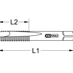 Jeu de 2 tarauds main, gaz - Ø3/4'' KS Tools | 998.0405