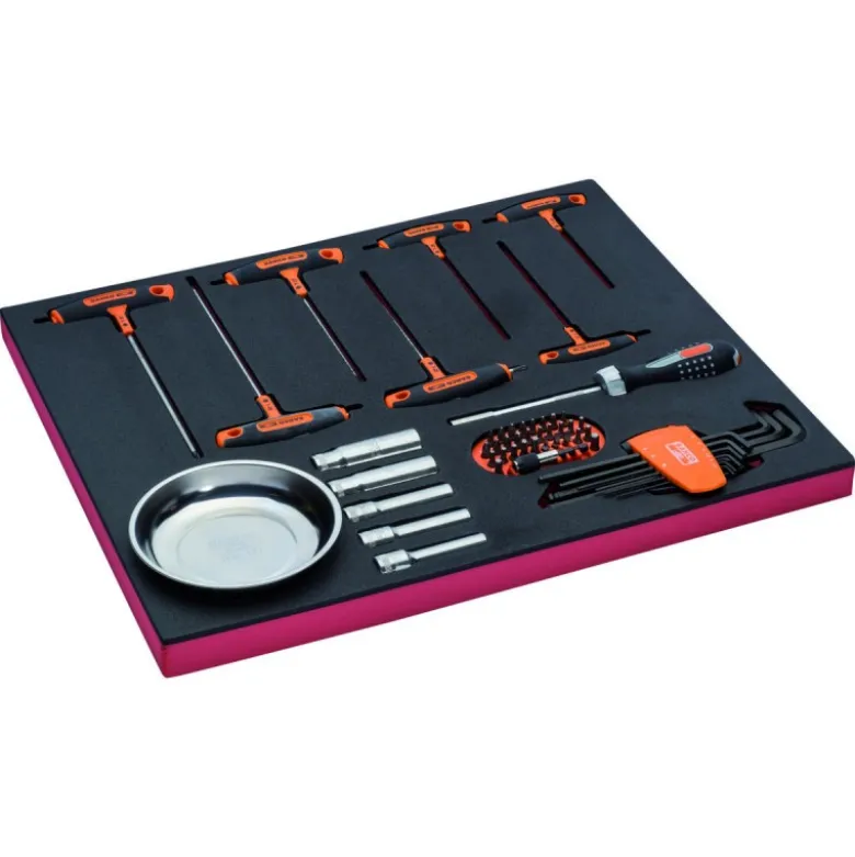 Jeu de tournevis avec manche en T, 3/3 Fit&Go - 54 pcs - Bahco | FF1A1010