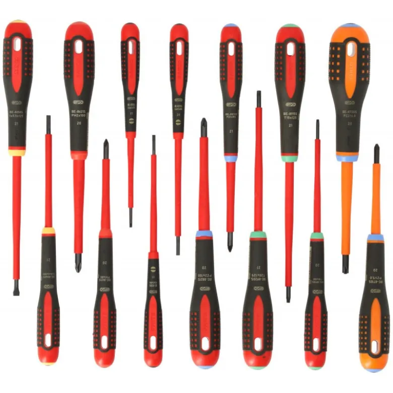 Jeu de tournevis à fente/Phillips/Pozidriv/TORX®/Combi PZ ERGO™ avec poignée en caoutchouc - 14 pcs Bahco | BE-9876S