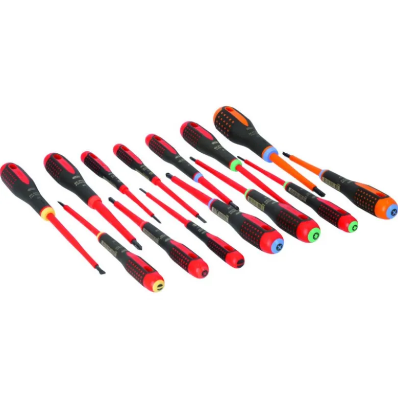 Jeu de tournevis à fente/Phillips/Pozidriv/TORX®/Combi PZ ERGO™ avec poignée en caoutchouc - 14 pcs Bahco | BE-9876S
