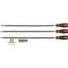 Jeu de 3 tournevis flexibles 500 mm, porte douilles,embouts, TV 7, 9pcs - KS Tools | 911.1180