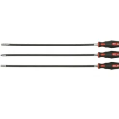 Jeu de 3 tournevis flexibles 500 mm, porte douilles,embouts, TV 7, 9pcs - KS Tools | 911.1180