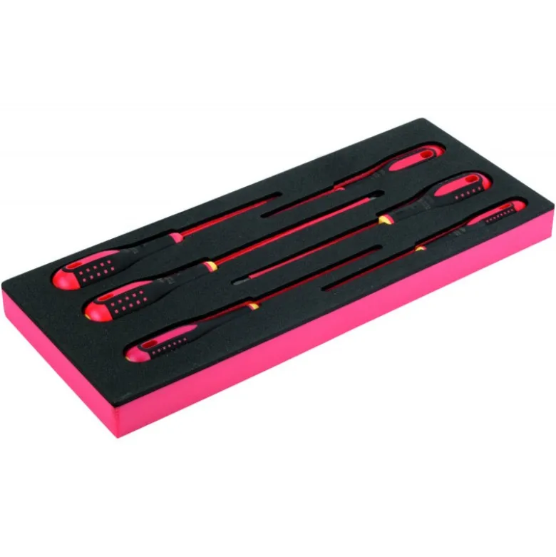 Jeu de tournevis isolés pour vis à fente/Phillips, module 1/3 Fit&Go - 6 Pcs - Bahco | FF1E1011