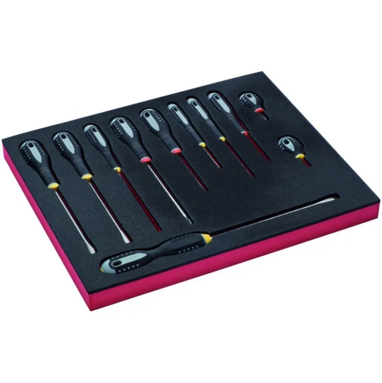 Jeu de tournevis Phillips, module mousse 2/3 Fit&Go - 11 pcs - Bahco | FF1F1002