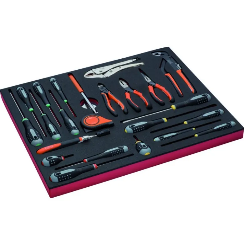 Jeu de tournevis/pinces, module mousse 3/3 Fit&Go - 23 pcs - Bahco | FF1A06