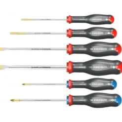 Jeu de 6 tournevis Protwist lame ronde - FACOM FRANCE | ATD.J6PB