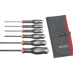 Jeu de 6 tournevis Protwist 6 pans sphérique en trousse - FACOM FRANCE | ATWSH.JT6