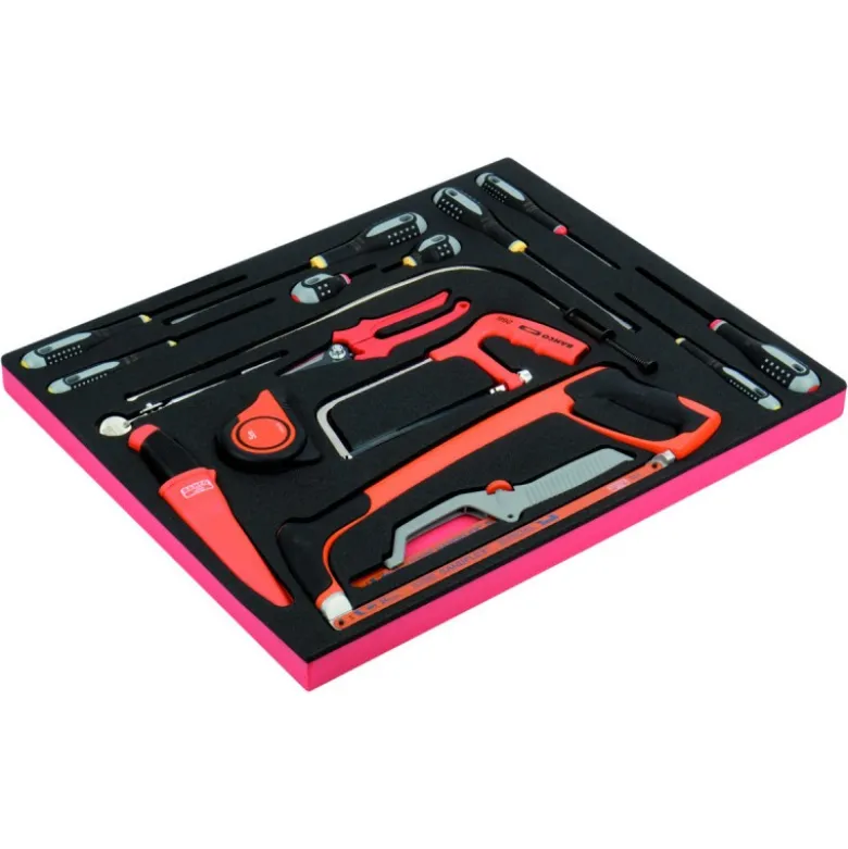Jeu de tournevis/scie à métaux, module mousse 3/3 Fit&Go - 17 pcs - Bahco | FF1A5015
