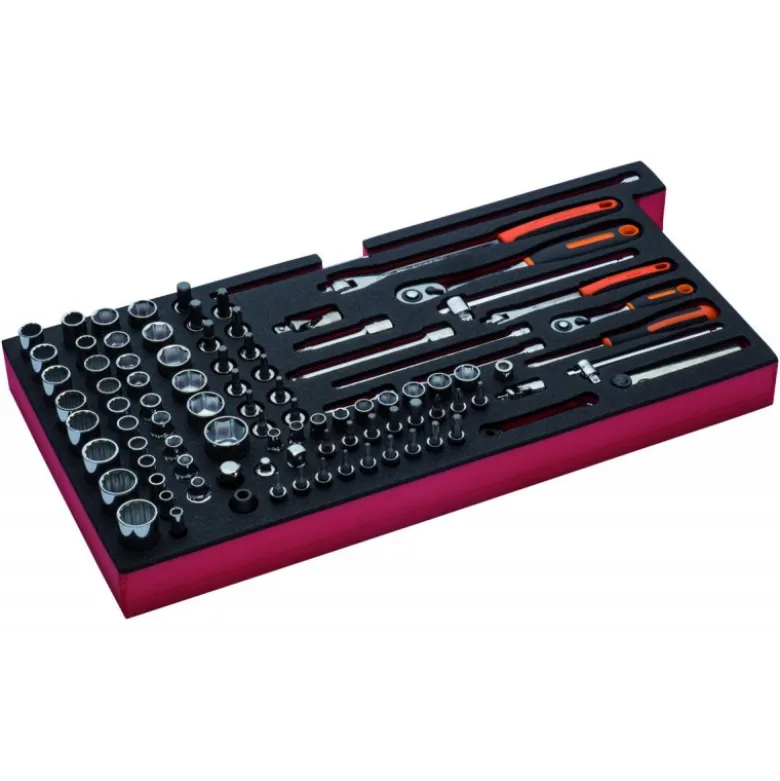 Jeu d’outils échelle métrique, module mousse pour caisses à outils 1483K & 1483KHD - 95 pcs - Bahco | FF3A09