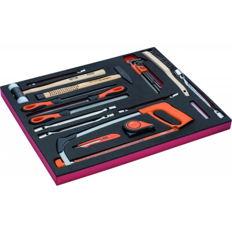 Jeu d'outils de frappe et limes, module mousse 3/3 Fit&Go - 24 pcs - Bahco | FF1A35