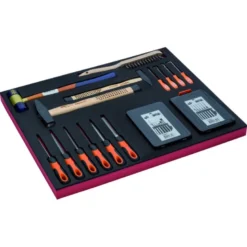 Jeu d'outils de frappe/limes, module mousse 3/3 Fit&Go - 24 pcs - Bahco | FF1A18