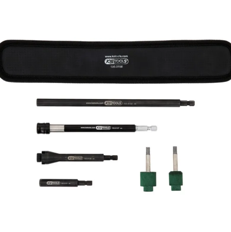 Jeu d’outils de nettoyage de siège de soupape pour jantes en alu, 7 pcs - KSTools | 100.5100