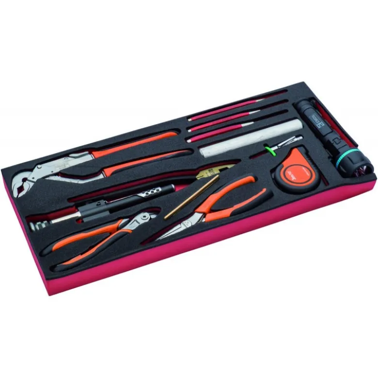 Jeu d’outils en pouces, module mousse pour nos caisses à outils métalliques 1483K & 1483KHD - 12 pcs - Bahco | FF3A03