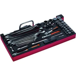 Jeu d’outils en pouces, module mousse pour caisses à outils 1483K & 1483KHD - 77 pcs - Bahco | FF3A14