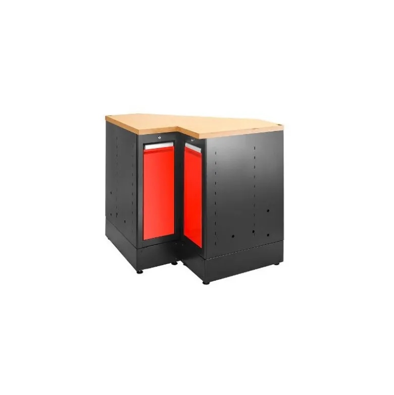 JLS3 CABINET D'ANGLE SIMPLE AVEC PLAN DE TRAVAIL EN BOIS RED - JETline - Facom France | JLS3-MBSCSW