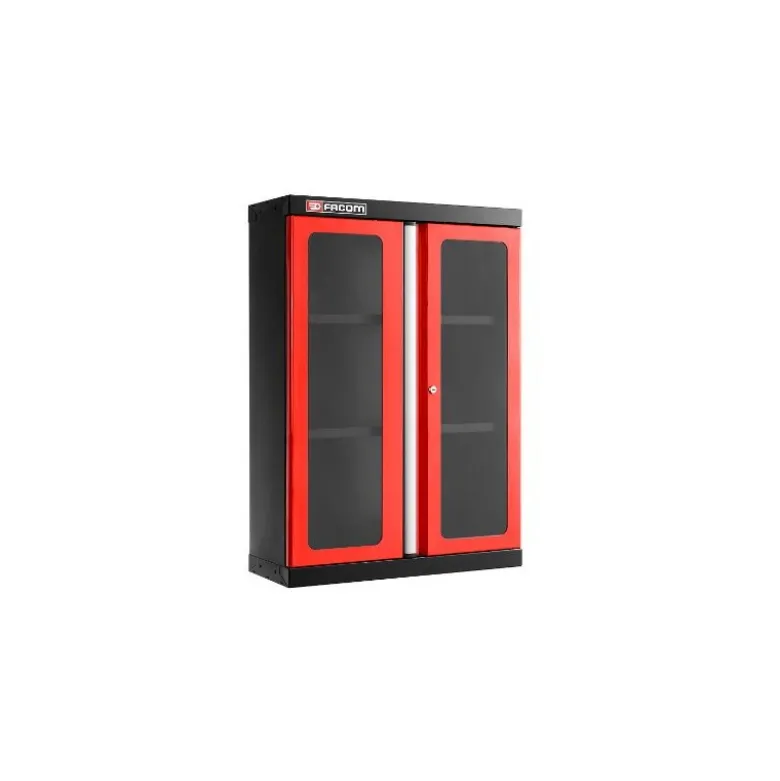JLS3 MEUBLE HAUT SIMPLE A 2 PORTES VITREES ROUGE - JETline - Facom France | JLS3-MHSPV