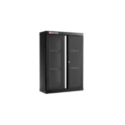 JLS3 MEUBLE HAUT SIMPLE A 2 PORTES VITREES NOIR - JETline - Facom France | JLS3-MHSPVBS