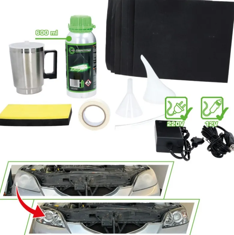 Kit de préparation de phares COMPETITION, 16 pcs - KSTools | 512.5100