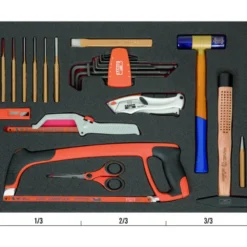 Kit d'outils de frappe/coupe mélangés, module mousse 3/3 Fit&Go - 16 pcs - Bahco | FF1A138