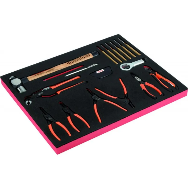 Kit d'outils de frappe et pinces, module mousse 3/3 Fit&Go - 18 pcs - Bahco | FF1A114
