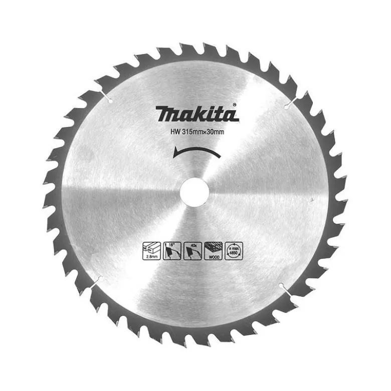 Lame carbure bois, scie sur table 2712 Ø Lame 315mm, dents 40, 16 ° Makita | JM27170005