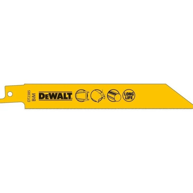 Lame de scies sabres -récipro bi-métal pour la coupe du métal - L 152 mm - lot de 5 pièces - Dewalt | DT2385