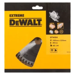 Lame pour scies circulaires portatives Extreme - 160 x 20 mm - 48 dents - Dewalt | DT4084