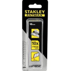 Lames de cutter Fatmax 18 mm au carbure de Tungstene - carte 10 lames - STANLEY | STHT2-11818
