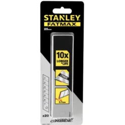 Lames de cutter Fatmax 25 mm au carbure de Tungstene - carte 5 lames - STANLEY | STHT0-11825