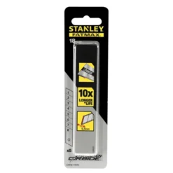Lames de cutter Fatmax 18 mm au carbure de Tungstene - carte 50 lames - STANLEY | STHT8-11818