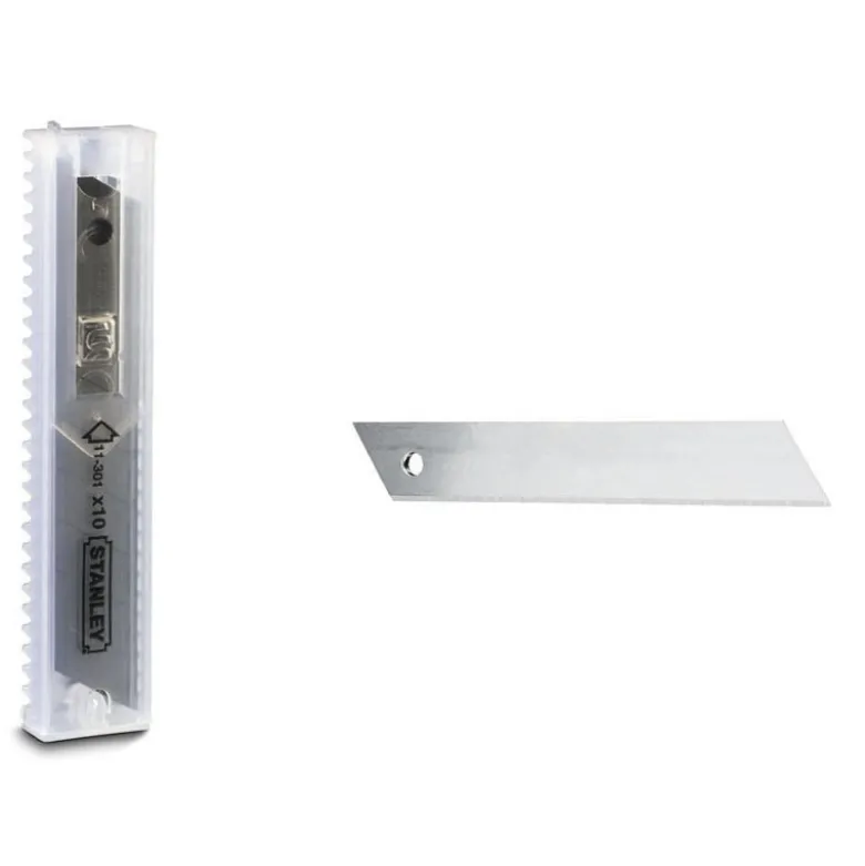 LAMES DE CUTTERS 9MM - DISTRIBUTEUR 10 LAMES STANLEY 0-11-300