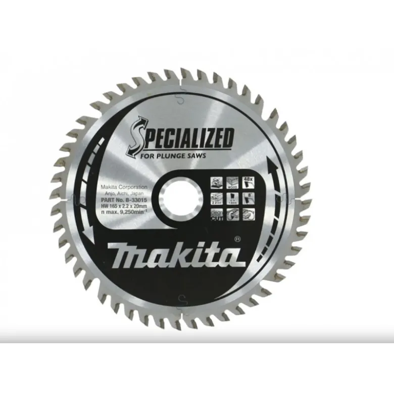 Lame TCT de scies plongeantes pour bois - 48 dents - Ø alésage 20 mm - Makita | B-33015