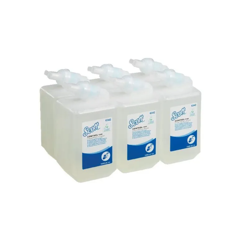 Lot de 6 cartouches de mousse lavante pour usages fréquents SCOTT® CONTROL 6342040 - Ecolabel | 6342