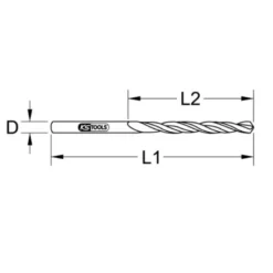 Lot de 10 forets HSS-CO au cobalt, Ø5,3 mm KS Tools | 330.3053