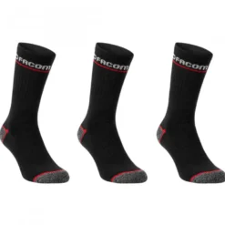 Lot de 3 paires de chaussettes de travail longues - FACOM | FX/1/CHS/X3/RED