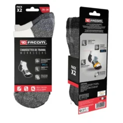 Lot de 2 paires de chaussettes de travail - FACOM | FX/1/CHVX2/HEXA35