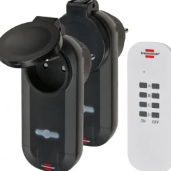 Lot de 2 prises télécommandées avec télécommande RC CE1 0201 IP44 - Brennenstuhl | 1507031