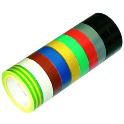 LOT DE 10 ROULEAUX PVC ADHESIFS MULTICOLORES TALIAPLAST | 401041