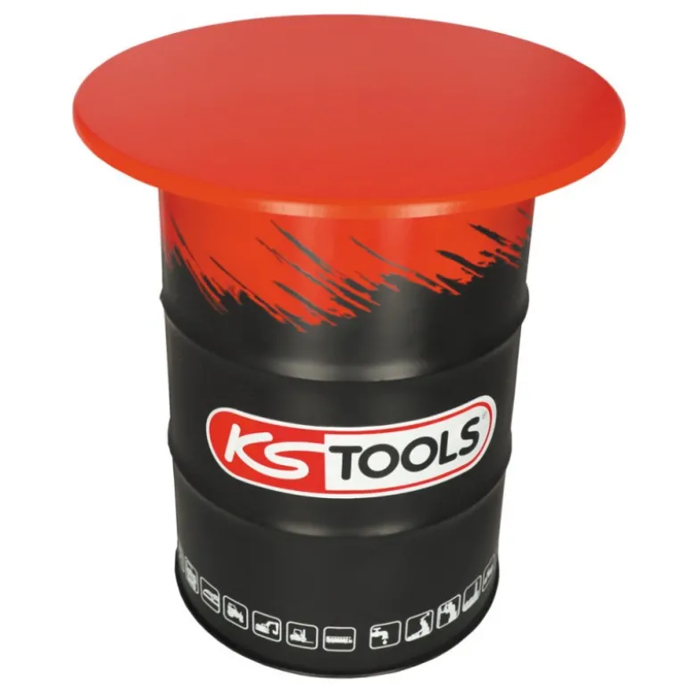 Lot d'une table et 4 tabourets hauts esprit fût KSTools | 100140-A1