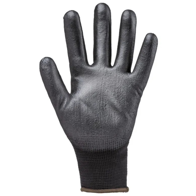 Lot 5 paires EUROLITE 13P110 polyester noir J13 paume enduite PU noir - COVERGUARD | 1PUBB5P