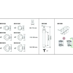 MACHOIRES DU COFFRET BS15 - 110-150M - Bahco | BS15160