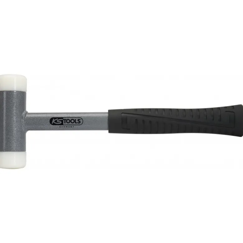 Maillet à embouts plastiques anti rebonds, manche acier, L, 305 mm, Ø 45 mm - KS Tools | 140.5274