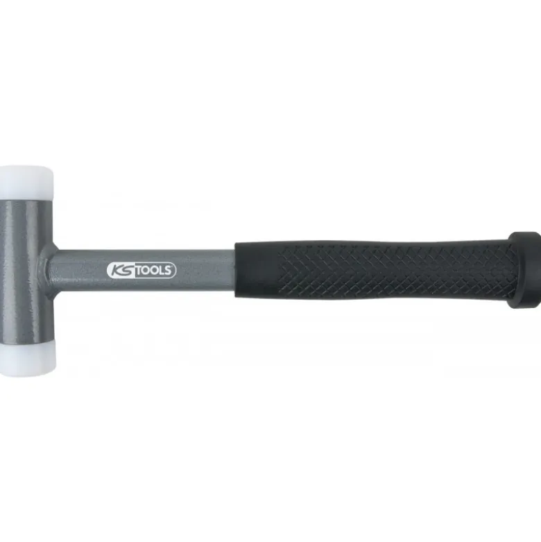 Maillet à embouts plastiques anti rebonds, manche acier, L, 305 mm, Ø 45 mm - KS Tools | 140.5274