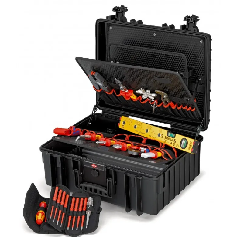 Mallette à outils "Robust34" Électro 26 outils - Antichoc Etanche poussière/eau - KNIPEX | 00 21 36