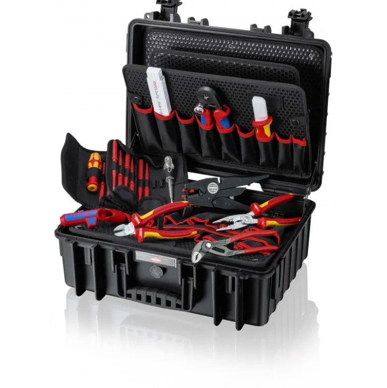 Mallette à outils "Robust23" Électro 25 outils - Antichoc Etanche poussière/eau - KNIPEX | 00 21 35