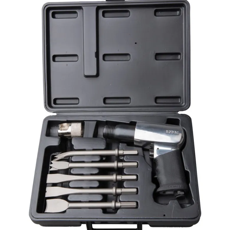 MARTEAU BURINEUR HEXAGONAL 11 MM + 5 BURINS EN COFFRET - SAM | RC293HBC